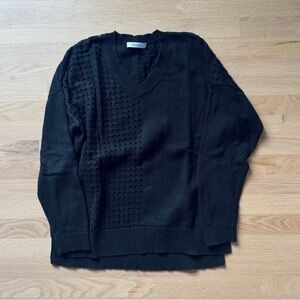 Kokun Black Women’s Half Open Knit Sweater